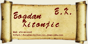 Bogdan Kitonjić vizit kartica